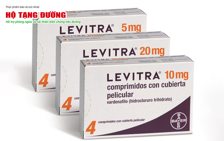Thuốc Levitra 5mg, 10mg, 20mg có hoạt chất chính là Vardenafil 